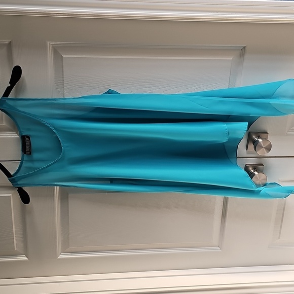 NWOT The Pyramid Collection Sleeveless Asymettrical Hem Lightweight Tunic Large - Picture 3 of 13